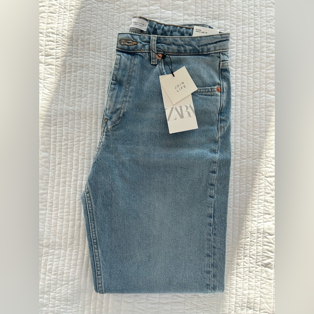 Zara High-Rise Ankle Slim Jeans